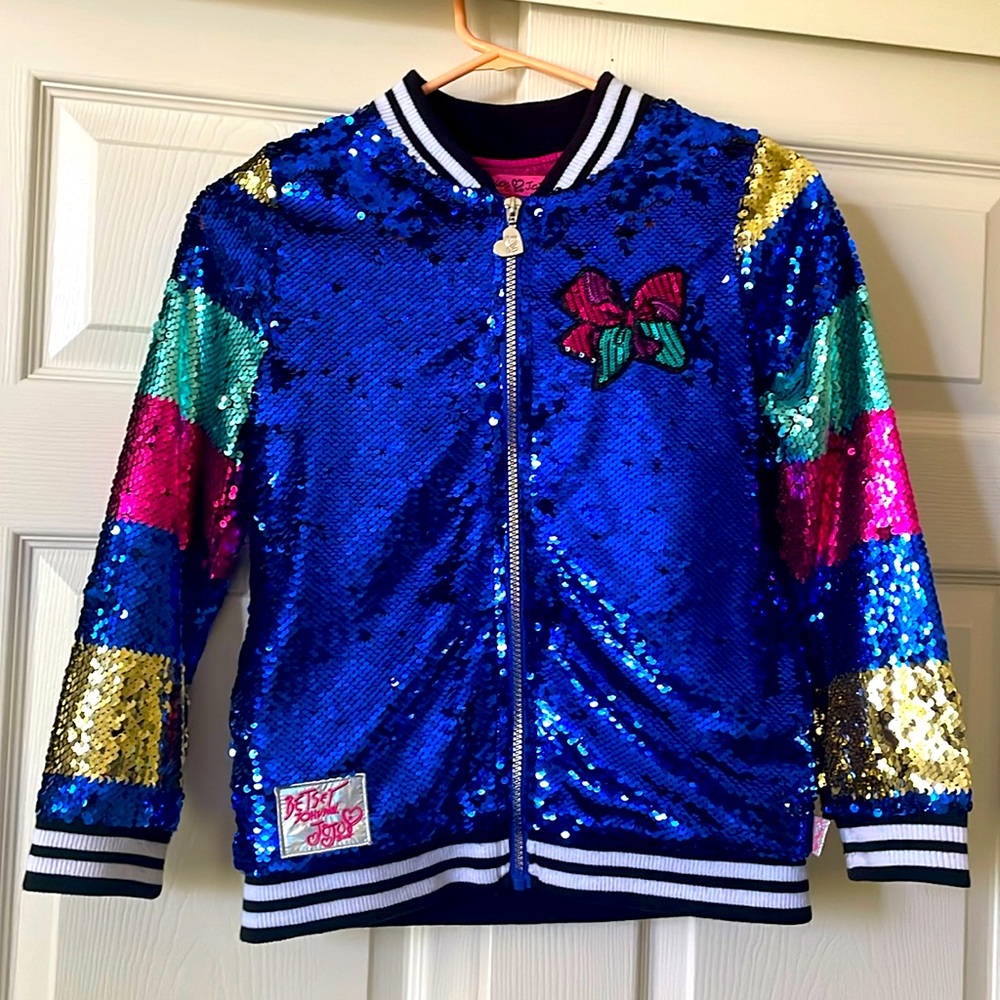 Betsy Johnson JoJo Siwa sequin jacket, girls size 12(L), excellent condition.